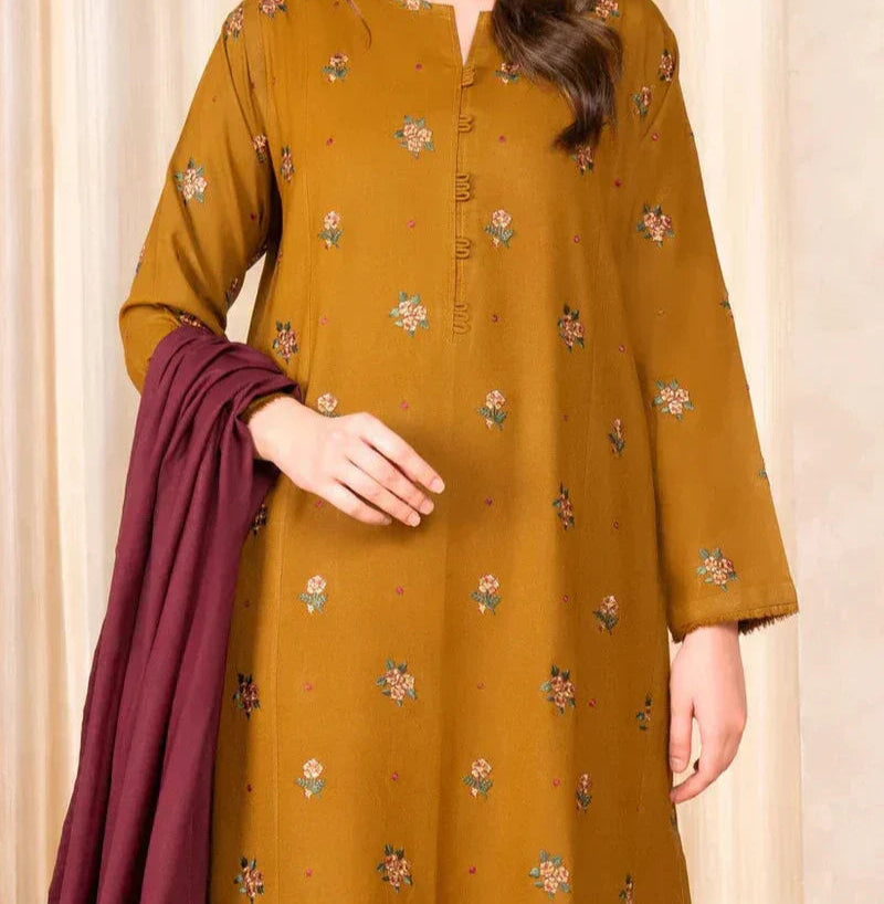 Grace S1282-Embroidered 3pc Lawn Dress With Printed Munar Dupatta