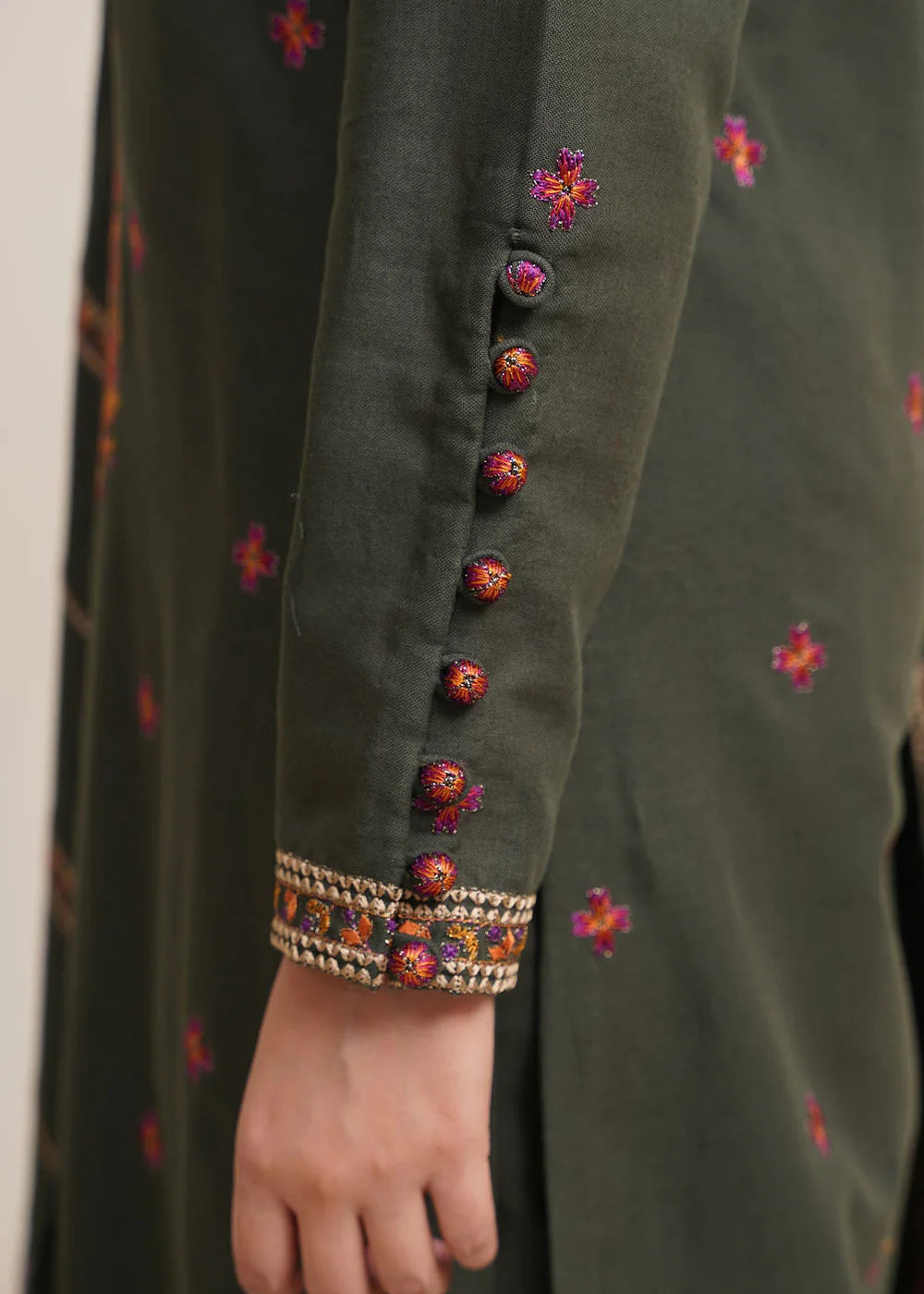 Grace W980-Embroidered 3pc Marina Dress With Embroidered Marina Shawl.