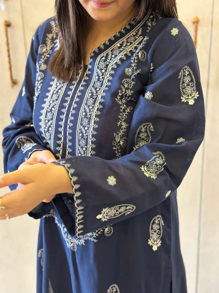 Grace Z - (S992)- Stitched Embroidered 2pc lawn dress.