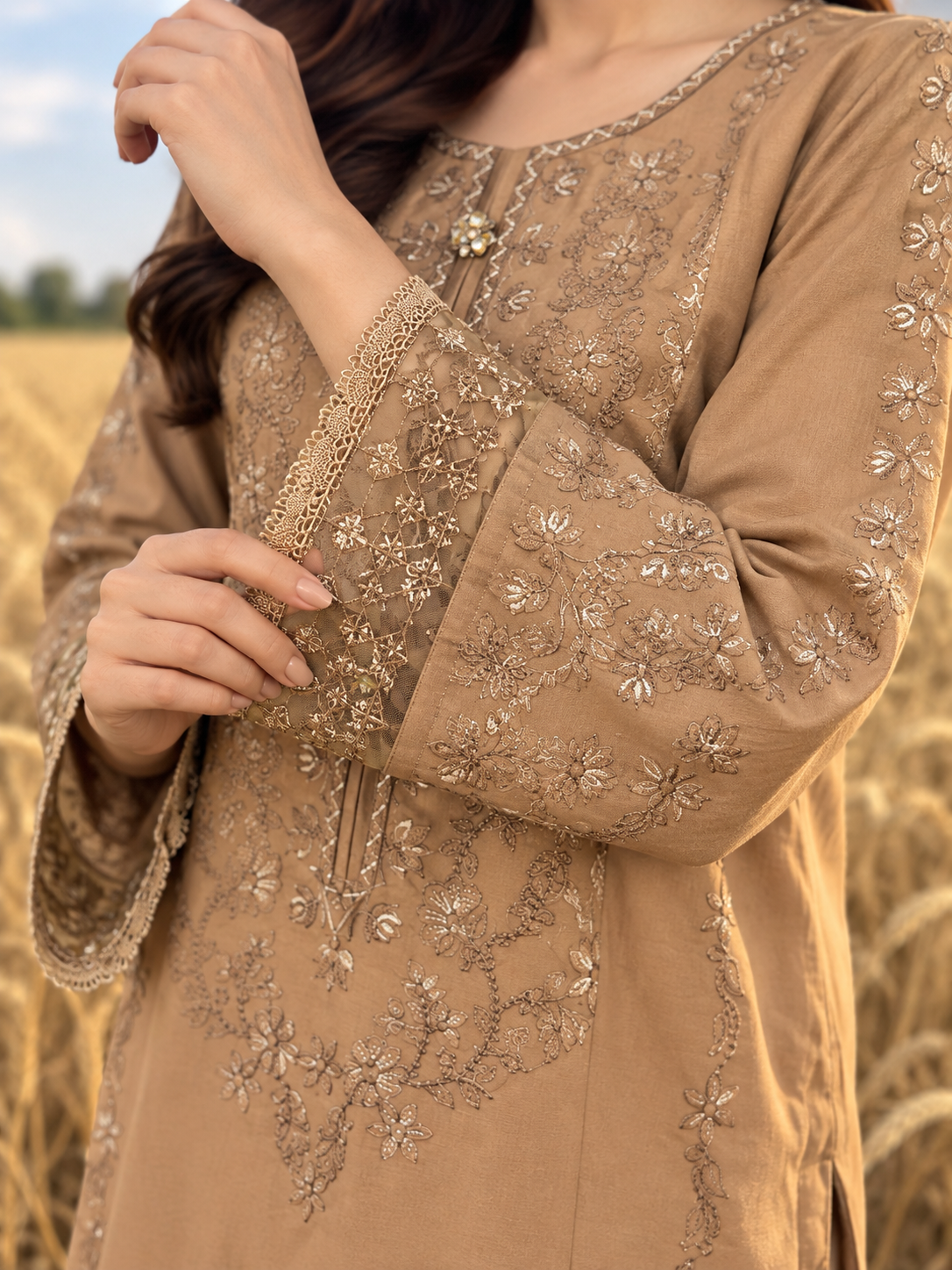 Grace W1026 - Embroidered 2pc Marina Dress.