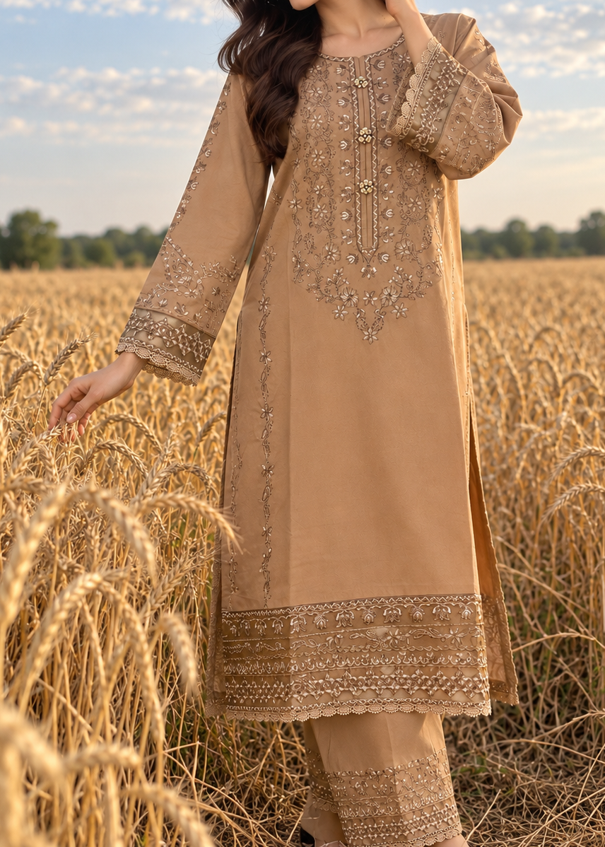 Grace W1026 - Embroidered 2pc Marina Dress.