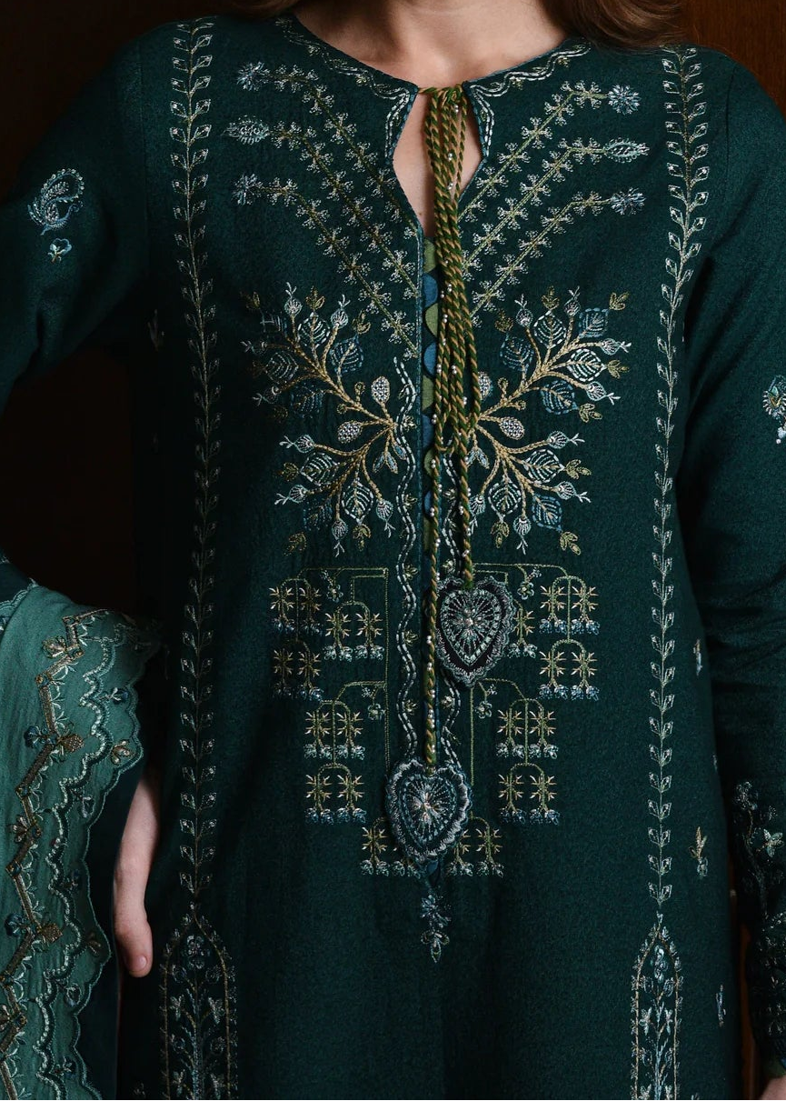 Grace W771 - Embroidered 3pc Marina Dress With Printed Shawl.