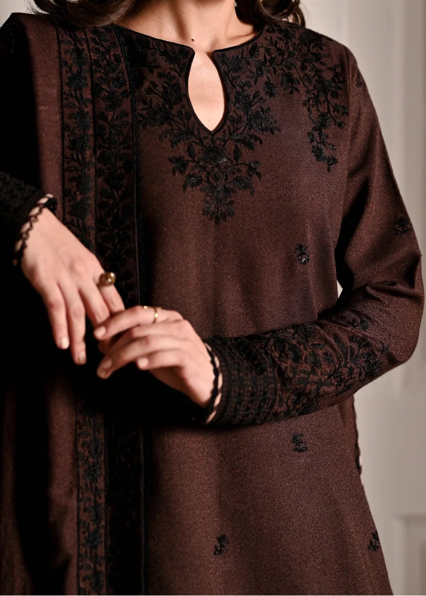 Grace W931-Embroidered 3pc Marina Dress With Embroidered Marina Shawl.