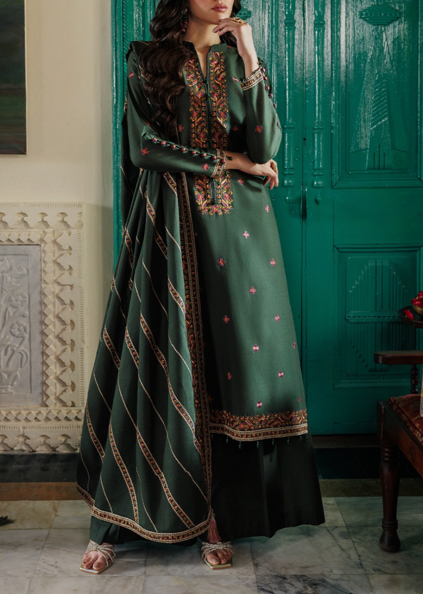 Grace W980-Embroidered 3pc Marina Dress With Embroidered Marina Shawl.