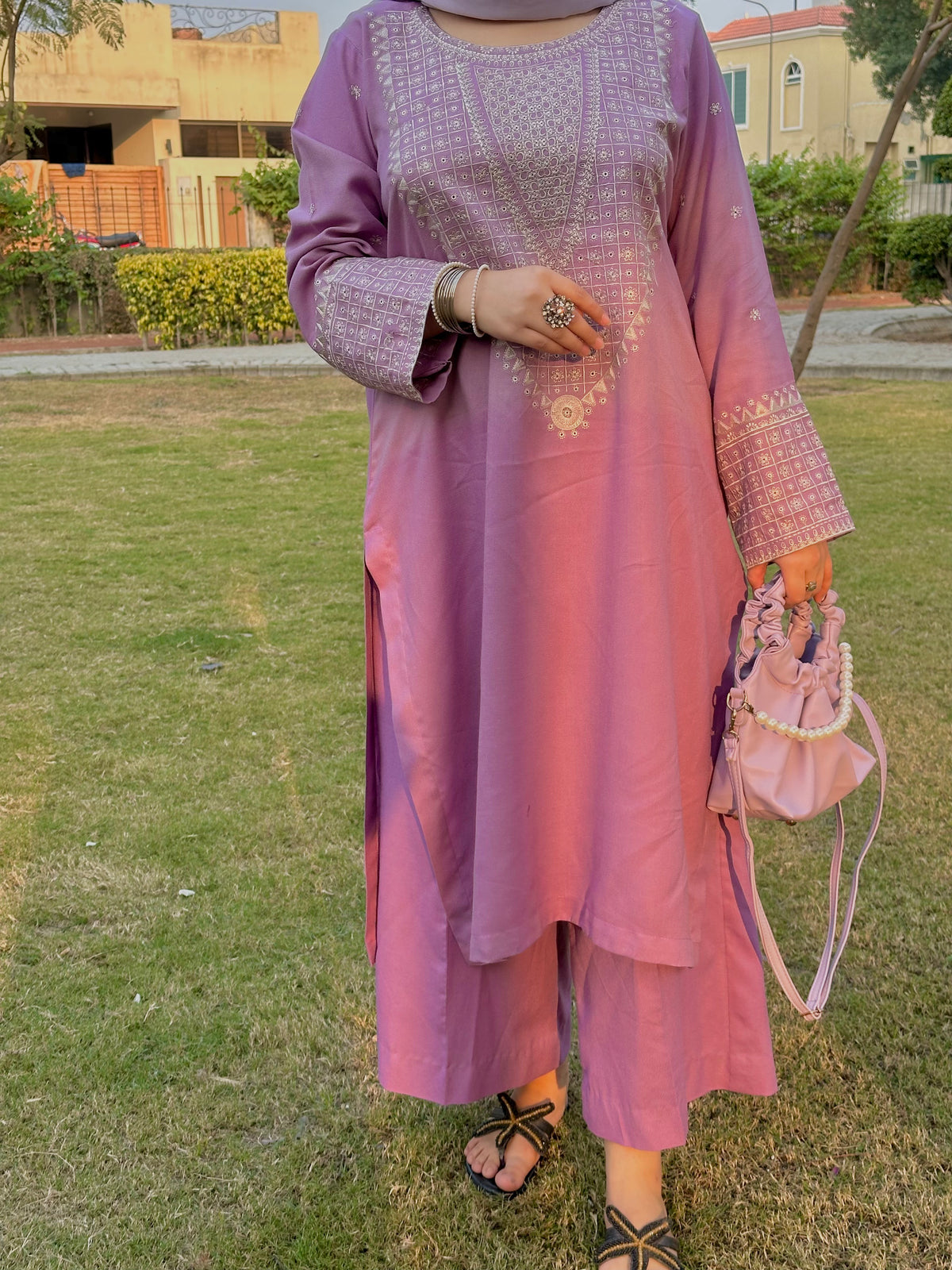 Grace W798-Embroidered 2pc Marina Dress