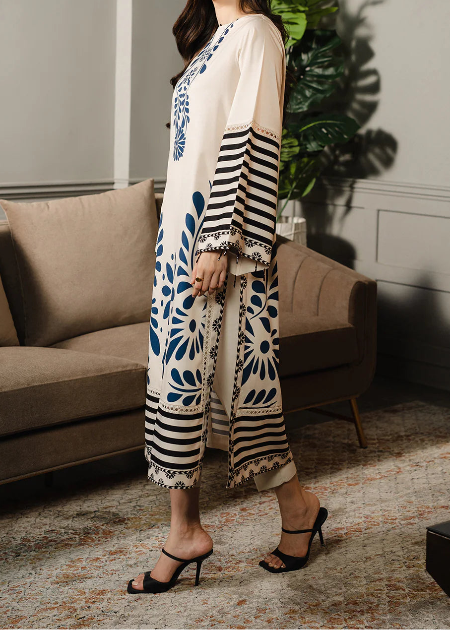 Grace W1015 - Digital Printed 3pc Silk Dress With Digital Printed Silk Dupatta.