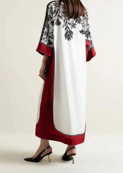 Grace W700 - Digital Printed 3pc Silk dress With Digital Printed Silk  Dupatta.