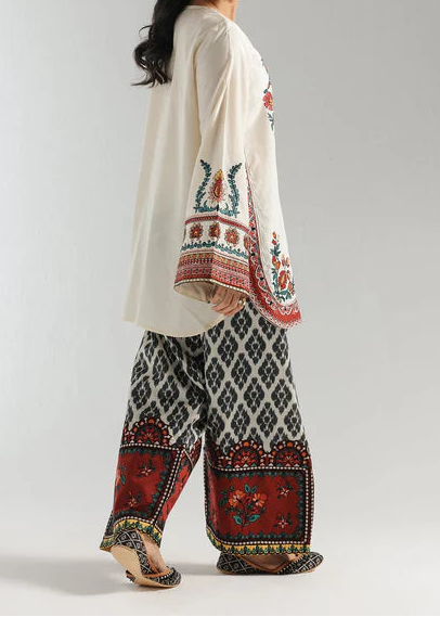 Grace W963- Digital Printed 2pc Karandi Dress.