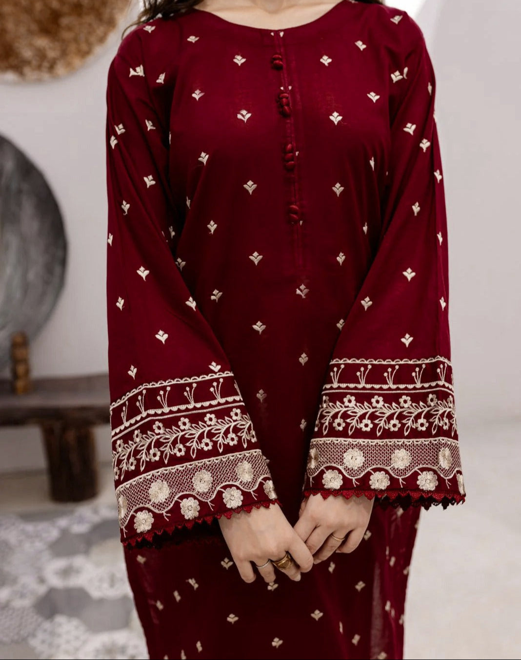 Grace S1217-Embroidered 2pc Lawn Dress