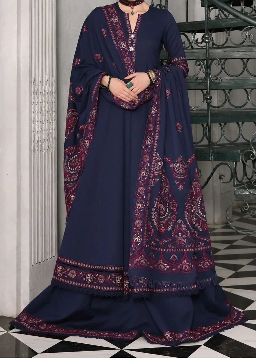 Sarinnah Premium D79-Luxury Formal Heavy Embroidered Karandi Shawl.