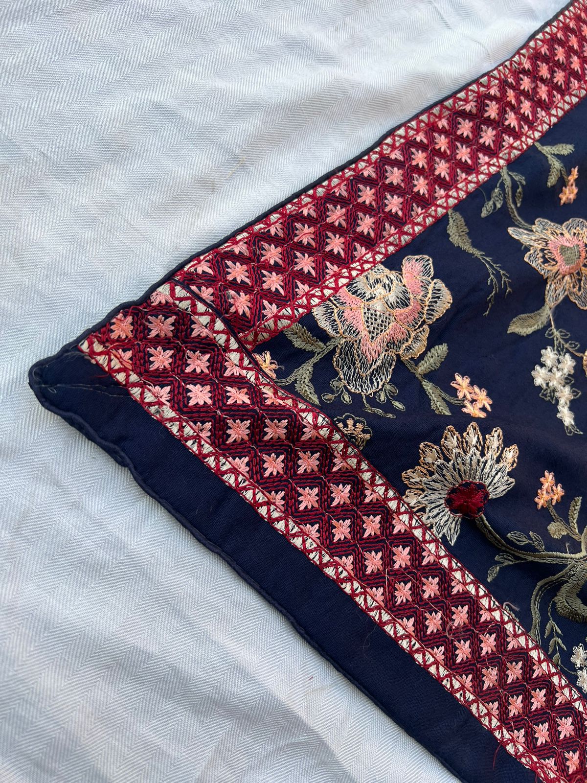 Sarinnah Premium D30-Luxury Formal Heavy Embroidered Karandi Shawl.