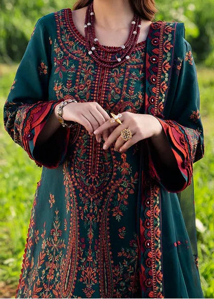 Grace Z-(S1314) - Stitched Embroidered 3pc Lawn Dress With Embroidered Chiffon Dupatta.