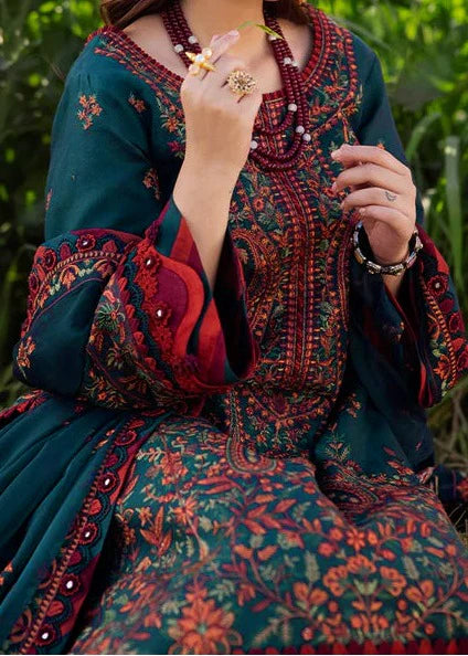 Grace Z-(S1314) - Stitched Embroidered 3pc Lawn Dress With Embroidered Chiffon Dupatta.