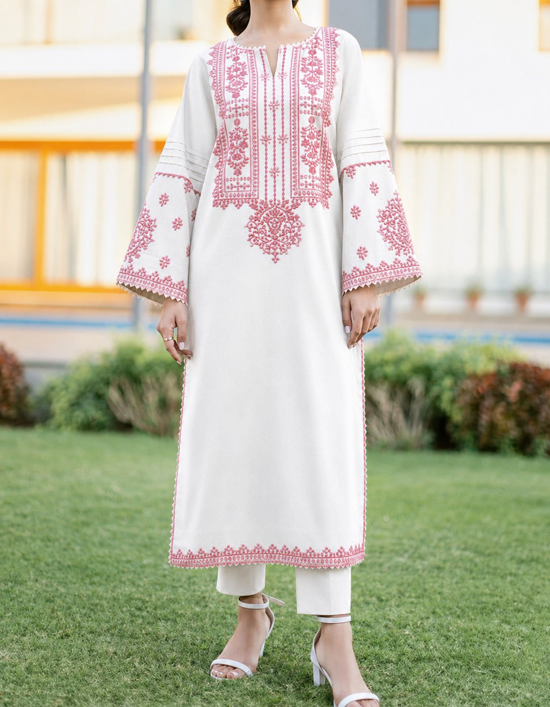 Grace S1453-Embroidered 2pc lawn dress
