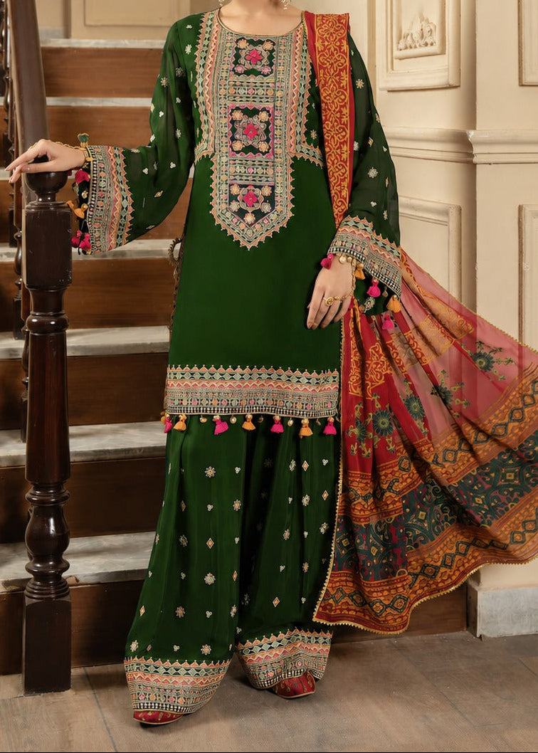 Grace S1536 - Embroidered 3pc Lawn Dress With Printed Lawn Dupatta.