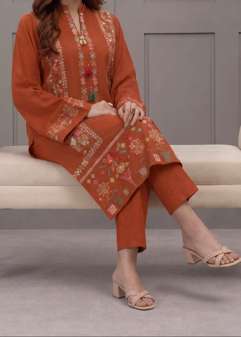 Grace S1548-Embroidered 2pc Lawn Dress.