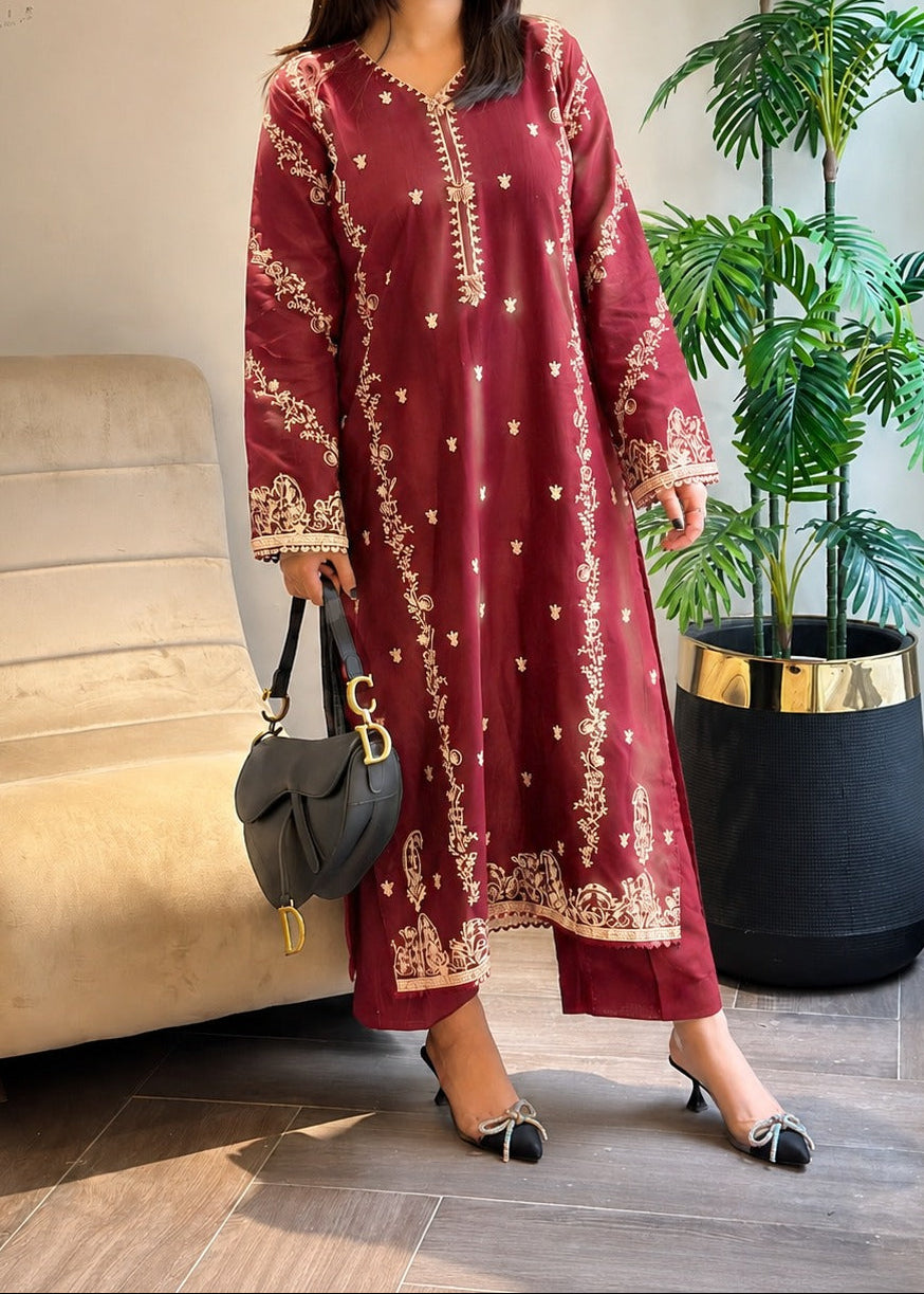 Grace W1084 - Embroidered 2pc Marina Dress.
