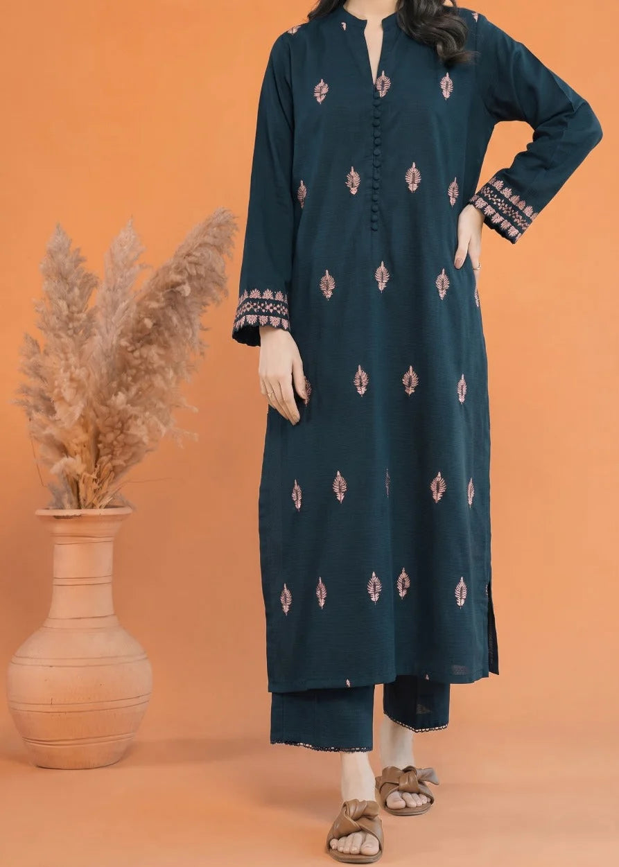 Grace Z-(W1055) - Stitched Embroidered 2pc Marina Dress.
