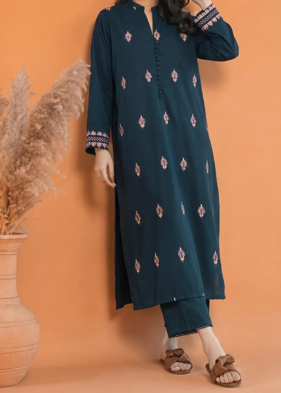 Grace Z-(W1055) - Stitched Embroidered 2pc Marina Dress.
