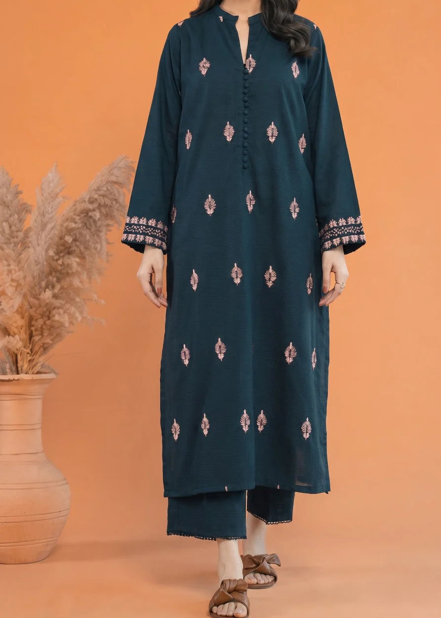 Grace Z-(W1055) - Stitched Embroidered 2pc Marina Dress.