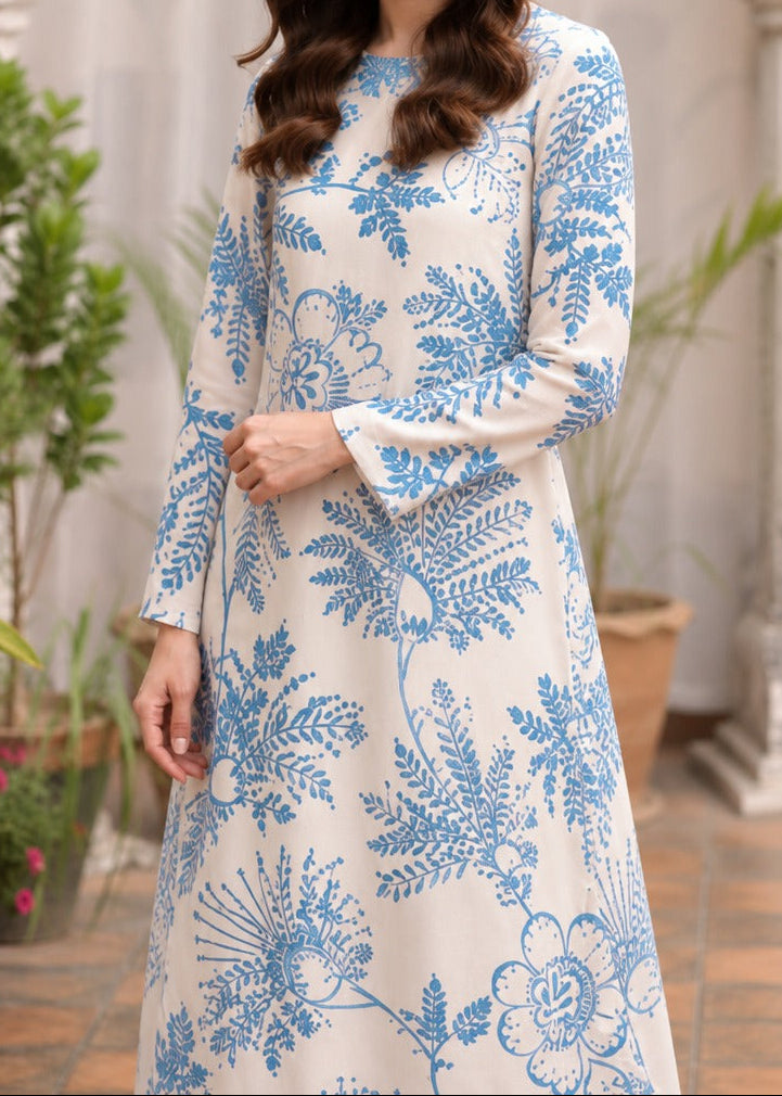 Grace W1065 - Digital Printed 2pc Silk Dress.