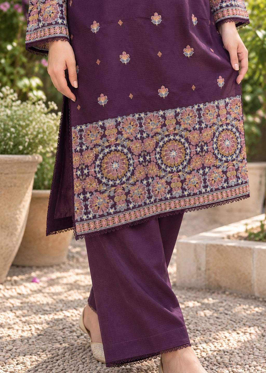 Grace S1630-Embroidered 2pc Lawn Dress.