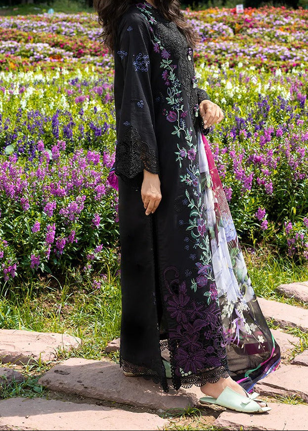 Grace S1341-Embroidered 3pc Lawn Dress With Printed Lawn Dupatta.