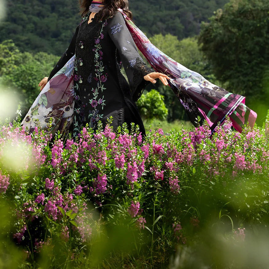 Grace S1341-Embroidered 3pc Lawn Dress With Printed Lawn Dupatta.