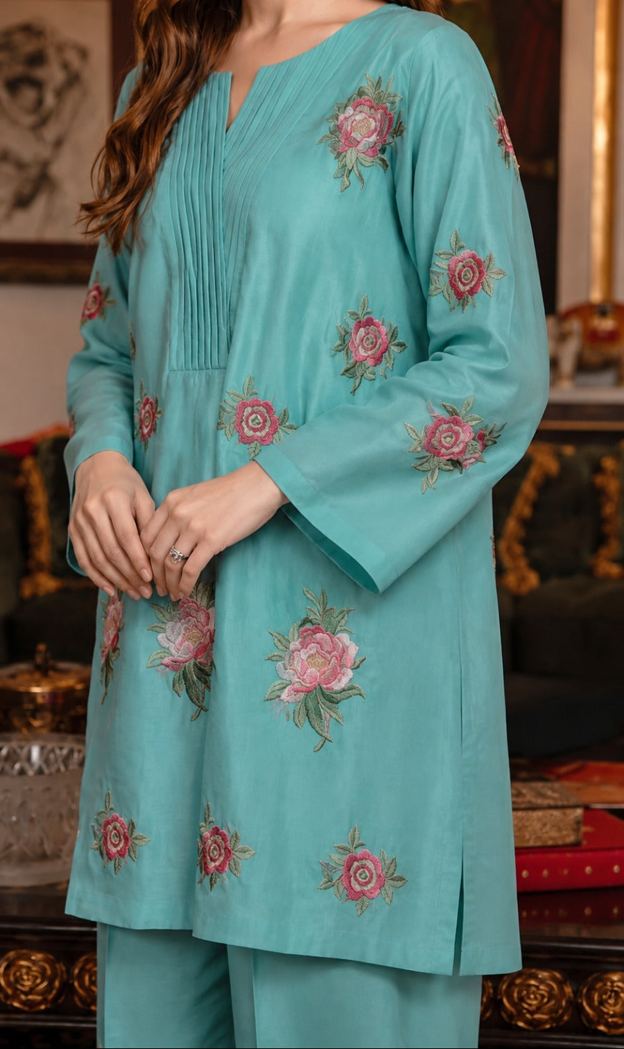 Grace S1573-Embroidered 2pc Lawn Dress.