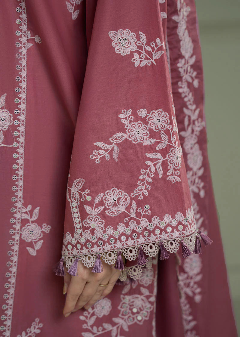 Grace W800-Embroidered 3pc Marina Dress With Embroidered Chiffon Dupatta.
