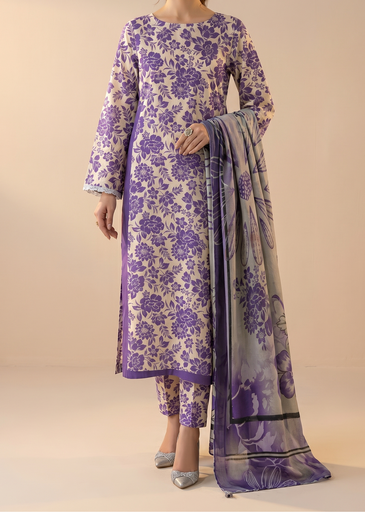 Grace S1421- Digital Printed 3pc Lawn Dress With Printed Lawn Dupatta