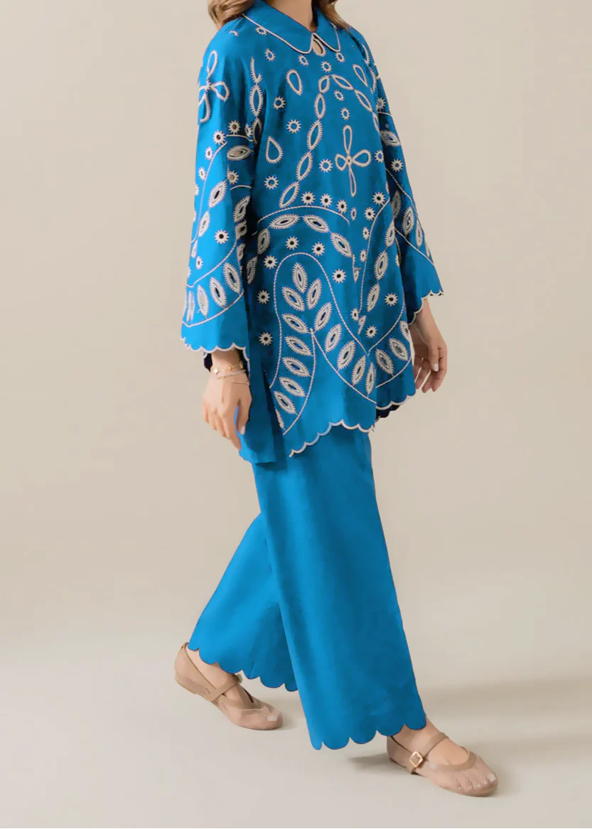Grace Z-(W890) - Stitched Embroidered 2pc Chikankari Marina Dress.