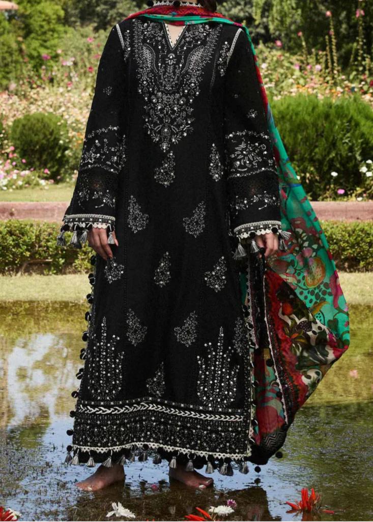 Grace W710-Embroidered 3pc Marina Dress With Printed Shawl
