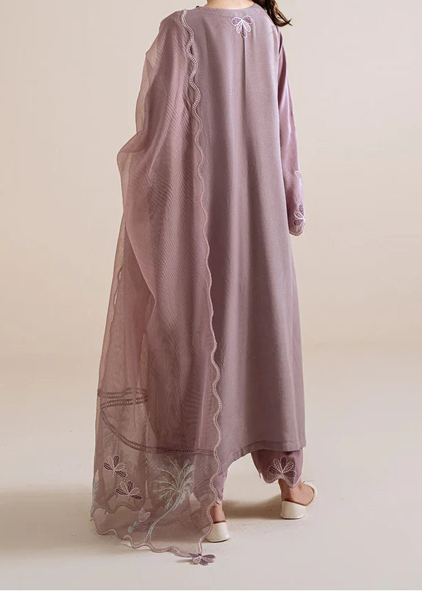 Grace S1505-Embroidered 3pc Lawn Dress With Embroidered Khadi Net Dupatta.