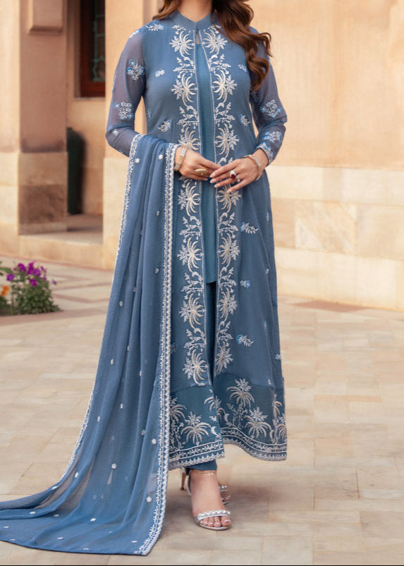 Lina – Embroidered Chiffon Unstitched 3Pc Suit
