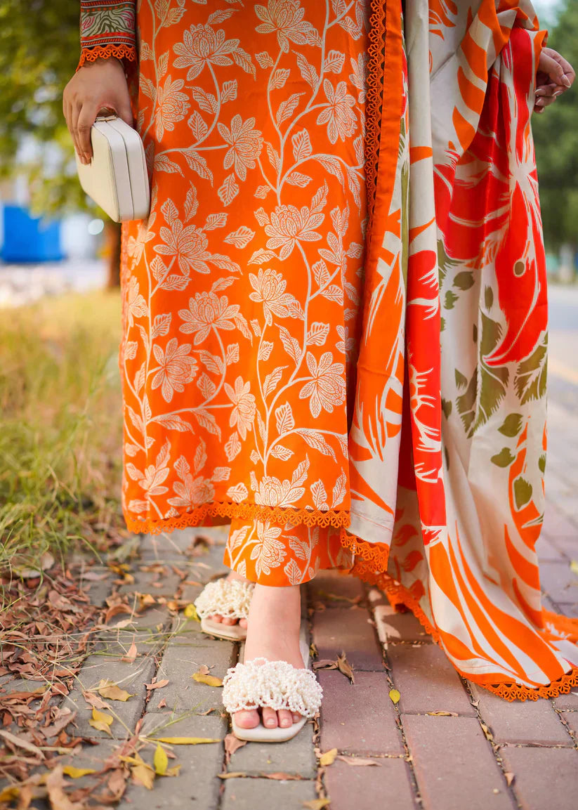 Grace S1316 - Digital Printed 3pc Lawn Dress With Digital Printed Chiffon Dupatta .