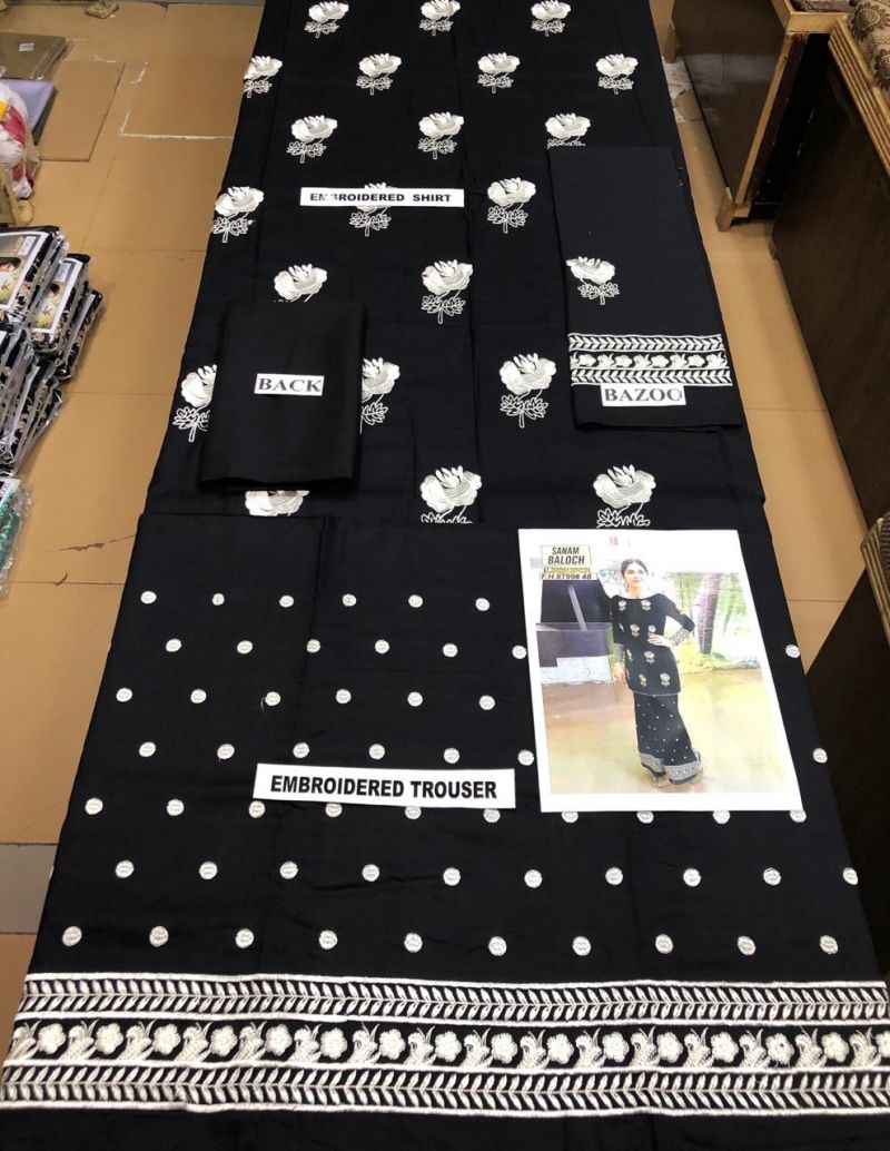 Grace W687- Embroidered 2pc Linen dress.