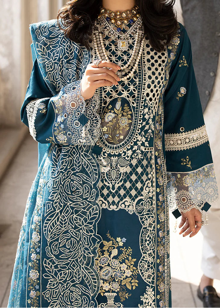 Grace S1545 - Embroidered 3pc Lawn Dress With Printed Chiffon Dupatta.