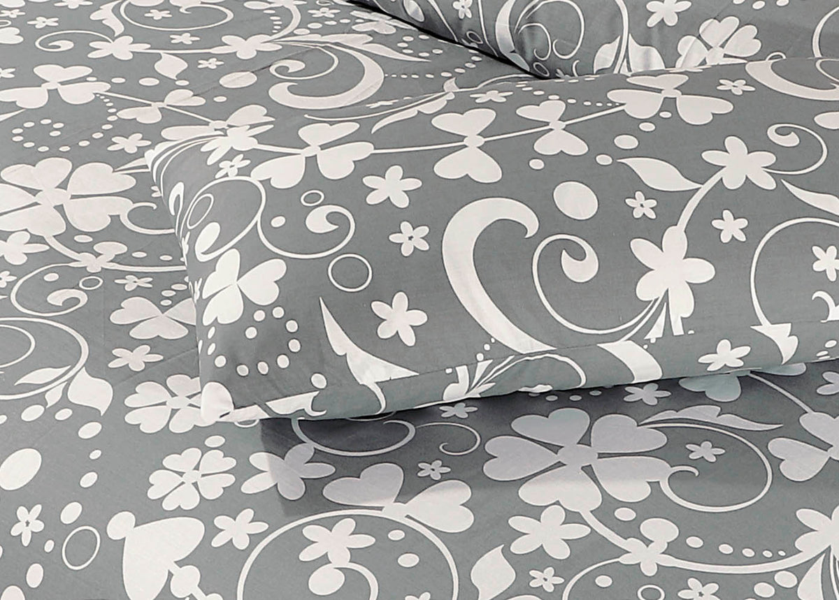 Grace D548-Cotton PC King Size Bedsheet with 2 Pillow Covers.