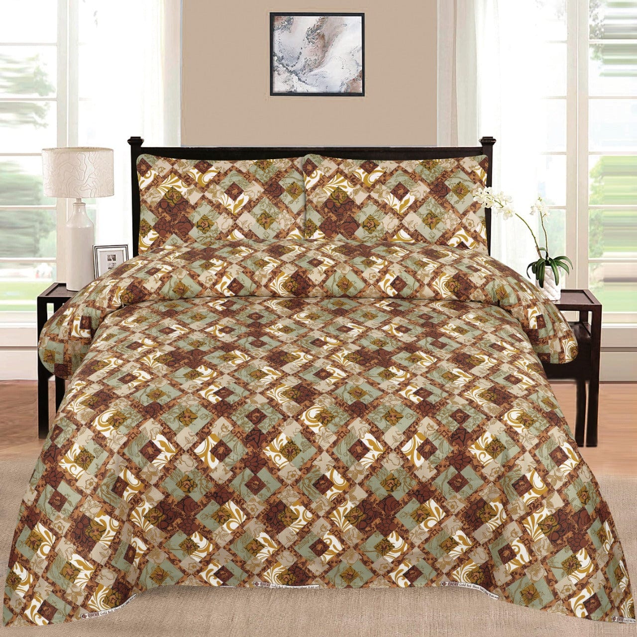 Dark Bronze D702- Bed Sheet Set